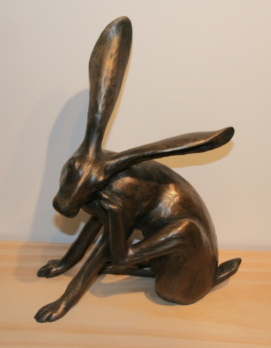 scratching hare